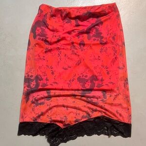 Noisy May Skirt with Black Lace Trim